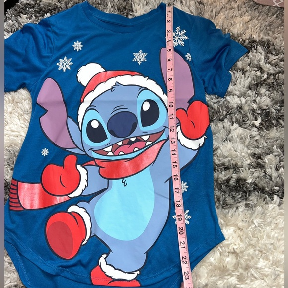 Disney Stitch Christmas Graphic Short Sleeve T-Shirt - Picture 5 of 7